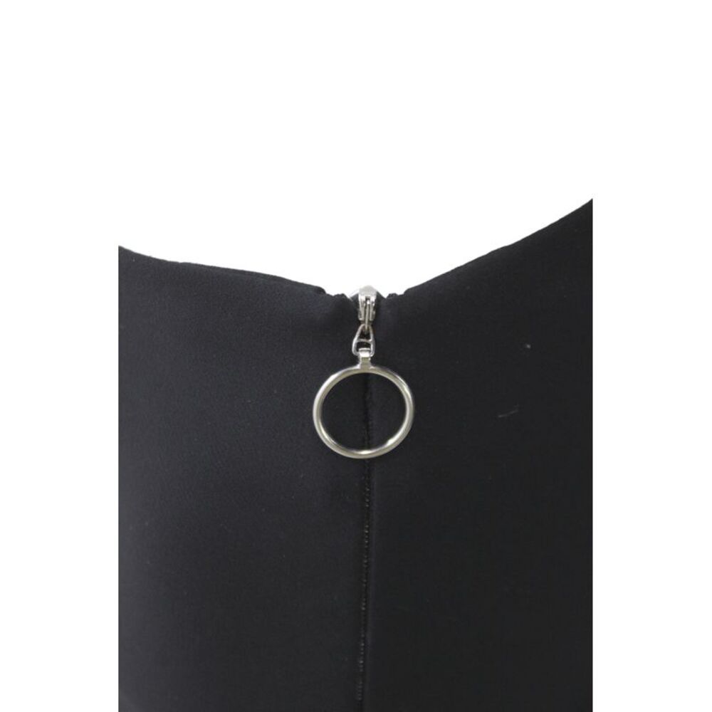 Alexander Wang Womens Ankle Pants Black Zip Nylon Minimalist Size 4 - Picture 4 of 6